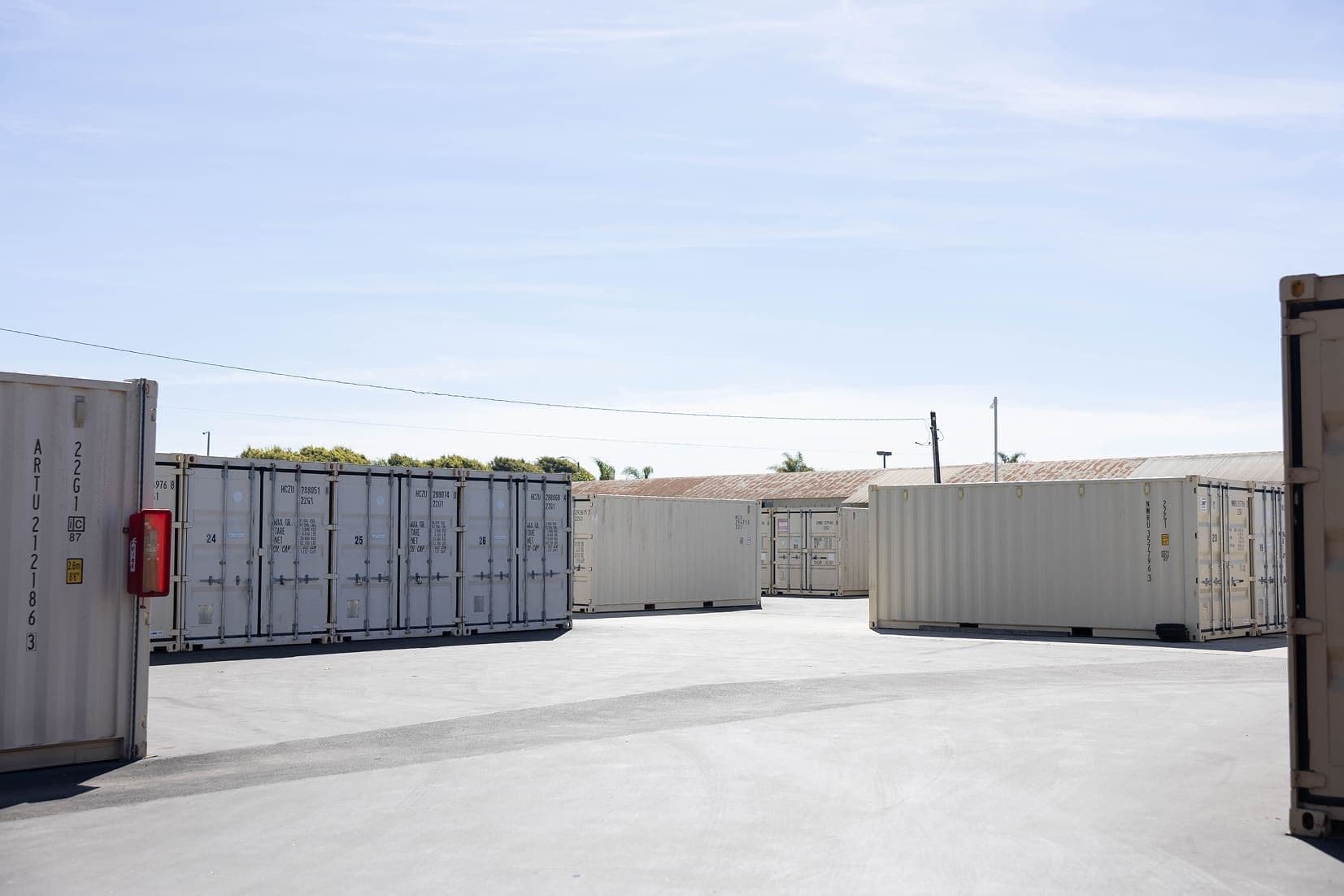 Ecology Storage Containers facility yard in Huntington Beach